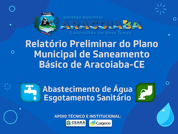 Participe da elaboração do Plano Municipal de Saneamento Básico de Aracoiaba